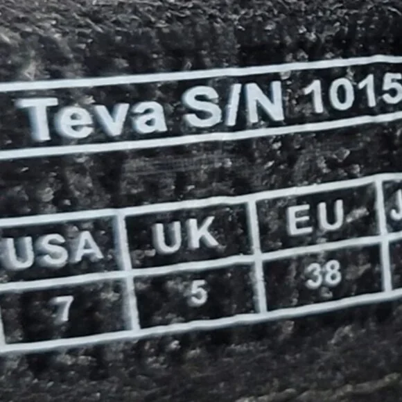 Teva Ysidro Universal Wedge Womens Size US 7 Black Leather Strappy Sandals - Picture 10 of 12